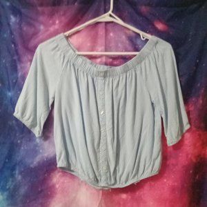 Off the shoulder top with buttons